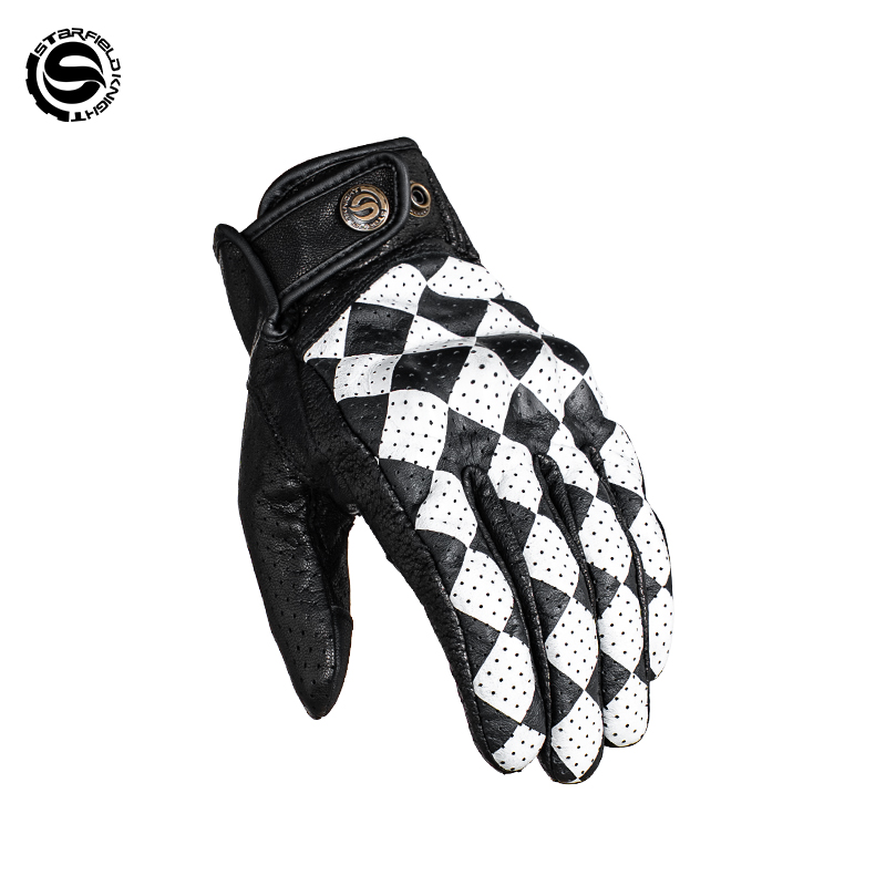 Motorcycle Gear White - Star Field Knight Black&White Motorcycle Gloves