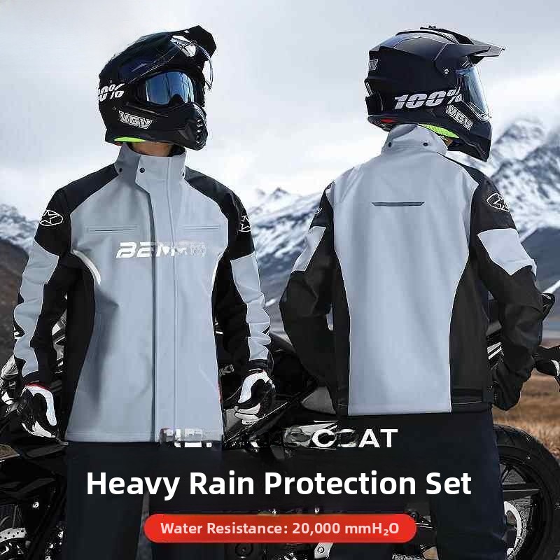 Motorcycle Gear Full Suit - Adult Motorcycle Rain Suit Two-Piece Full