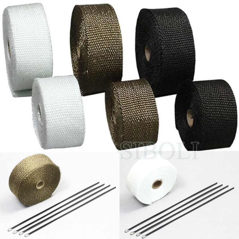5m 10m Motorcycle Exhaust Pipe - Exhaust Wrap Titanium ulasan dan harga