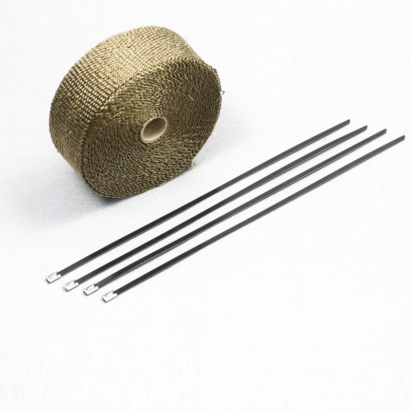 5m 10m Motorcycle Exhaust Pipe - Exhaust Wrap Titanium ulasan dan harga