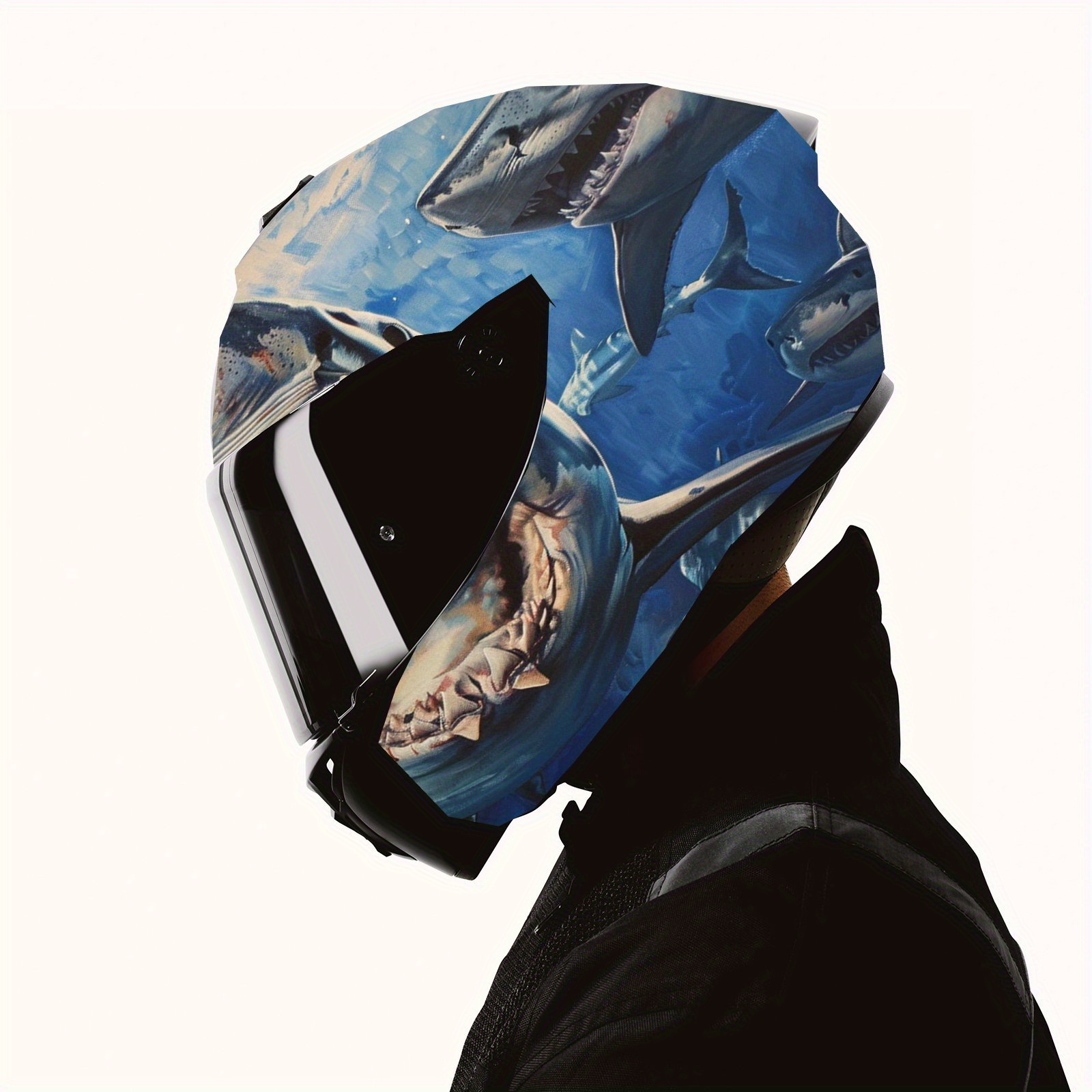 Great White Shark Motorcycle H - Motorcycle Gear White ulasan dan harga