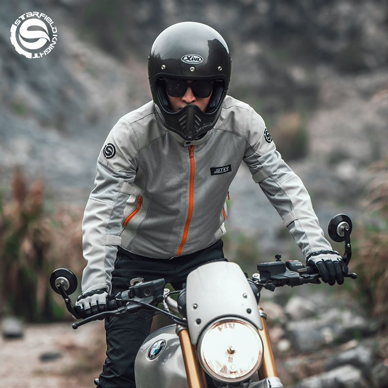 SFK Grey-white Motorcycle Jack - Motorcycle Gear White ulasan dan harga