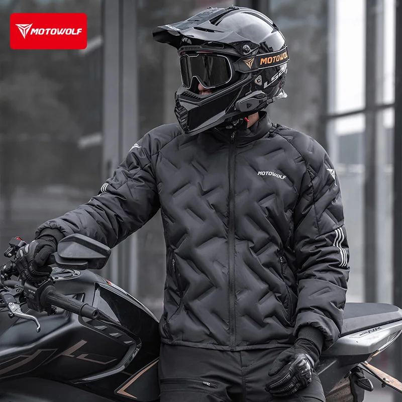 Motorcycle Down Jacket Winter  - Motorcycle Gear White ulasan dan harga