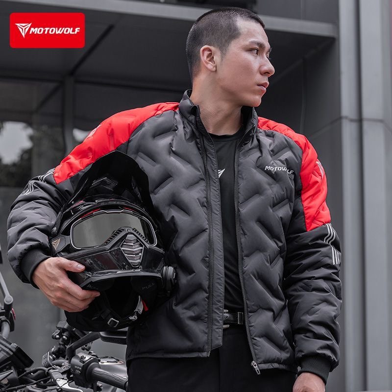 Motorcycle Down Jacket Winter  - Motorcycle Gear White ulasan dan harga
