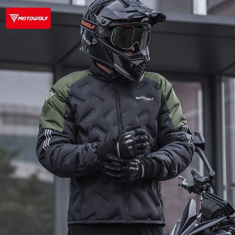 Motorcycle Down Jacket Winter  - Motorcycle Gear White ulasan dan harga
