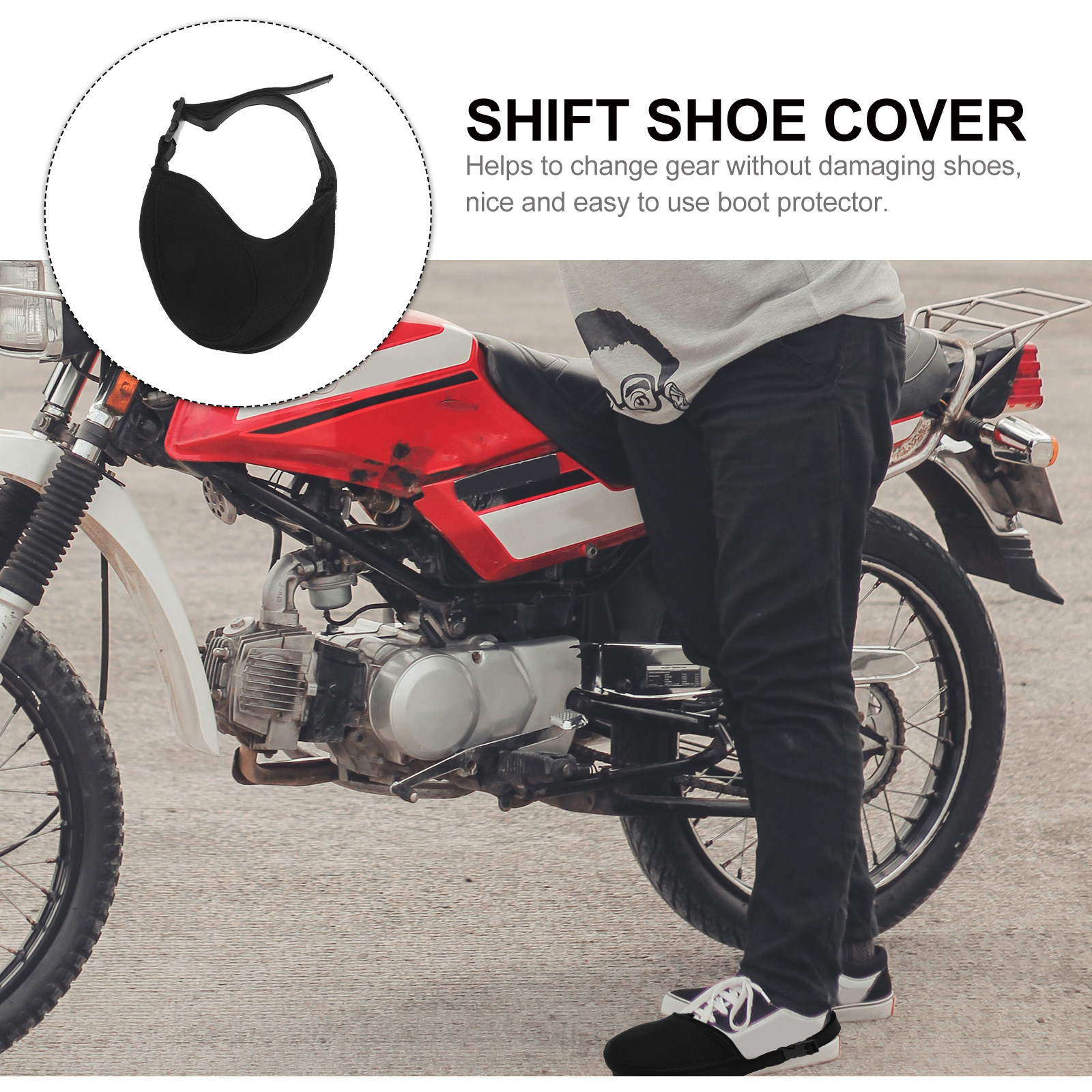 Cycling Gear-Shift Shoe Cover  - Motorcycle Gear Slipping ulasan dan harga