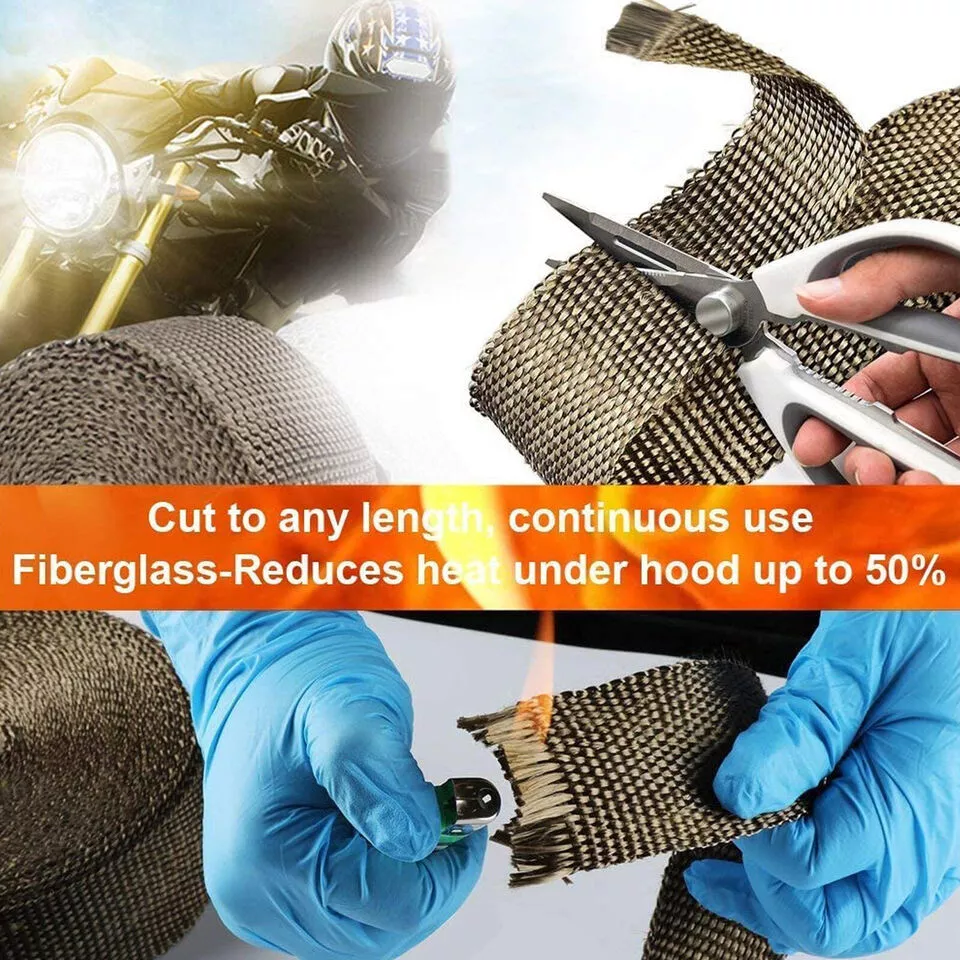 Titanium EXHAUST WRAP Heat Man - Exhaust Wrap Titanium ulasan dan harga