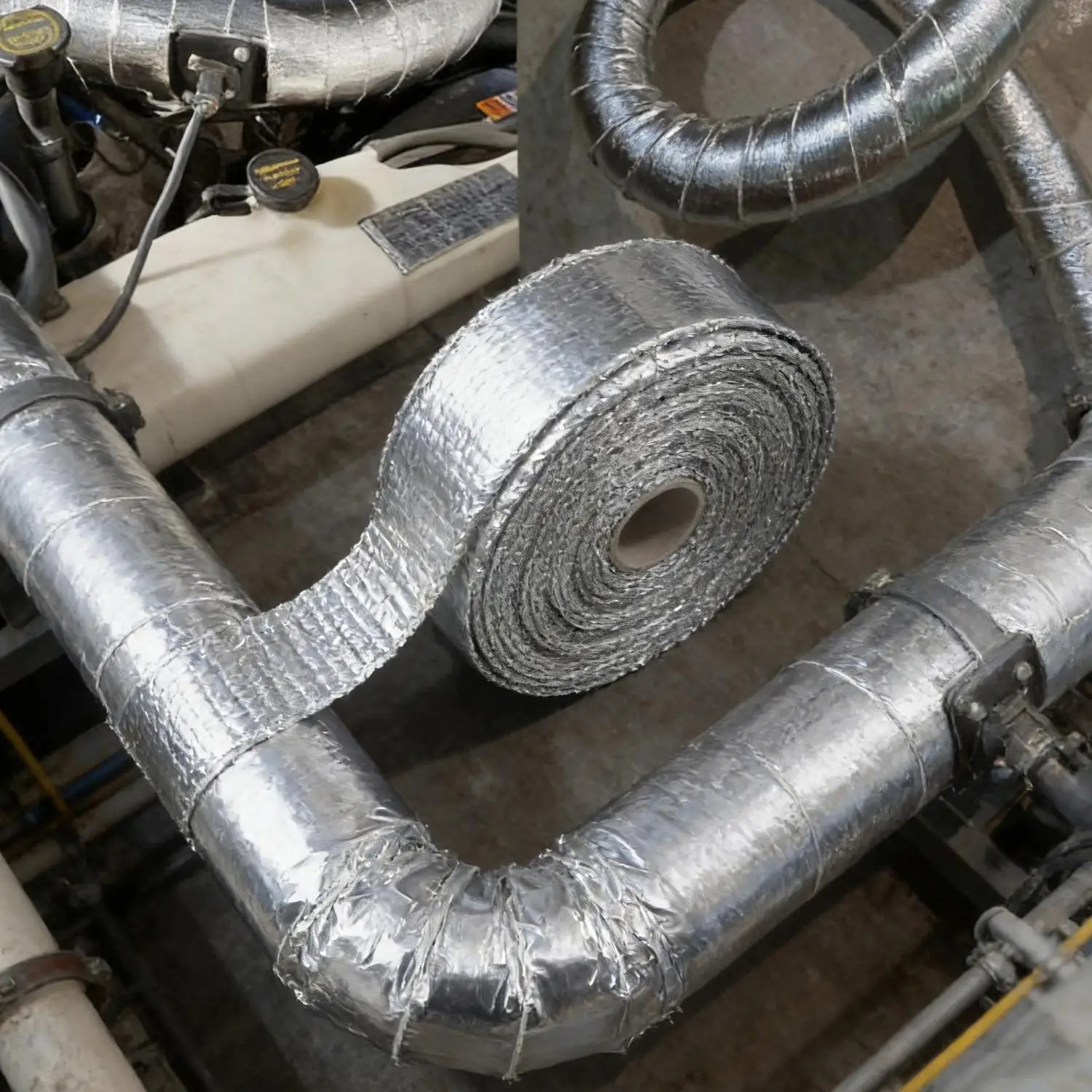 Motorcycle Muffler Thermal Tap - Exhaust Wrap Titanium ulasan dan harga
