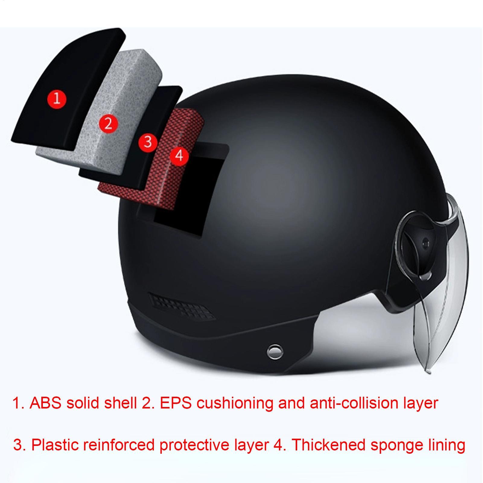 Motorcycle Riding Helmet Half  - Motorcycle Gear White ulasan dan harga