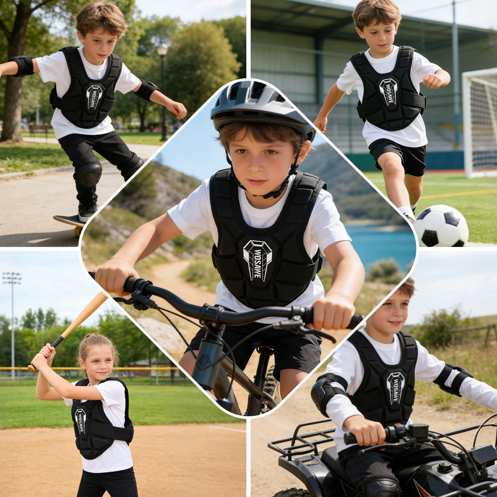WOSAWE Children Motorcycle Act - Motorcycle Gear Youth ulasan dan harga