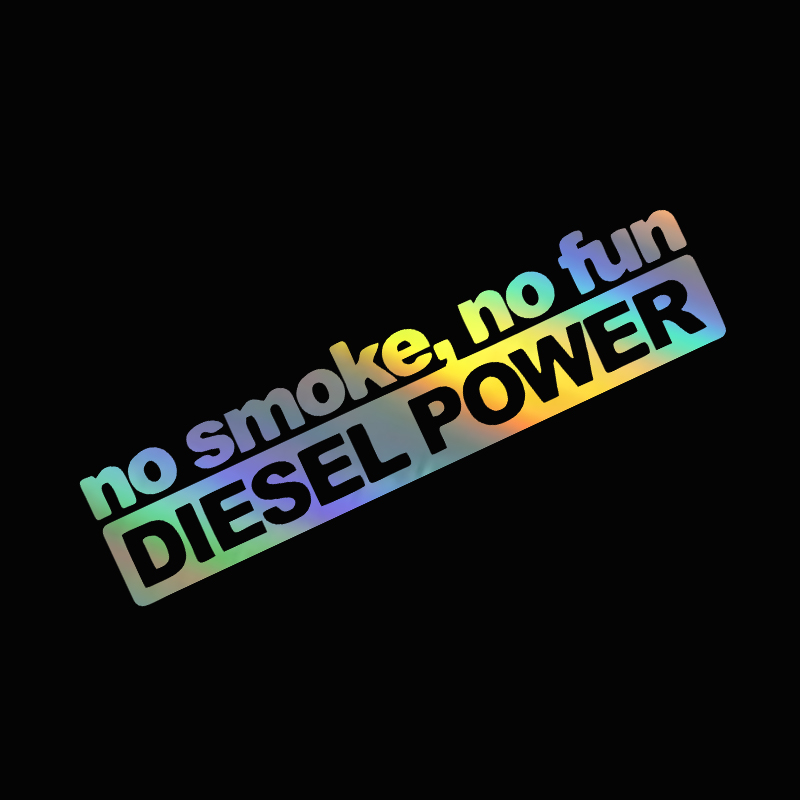 1pc NO SMOKE NO FUN DIESEL POW - Motorcycle Gear White ulasan dan harga