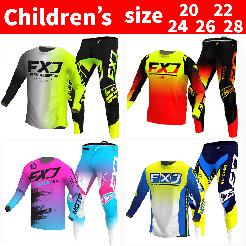 FXJ Motocross Jersey and Pants - Motorcycle Gear Youth ulasan dan harga