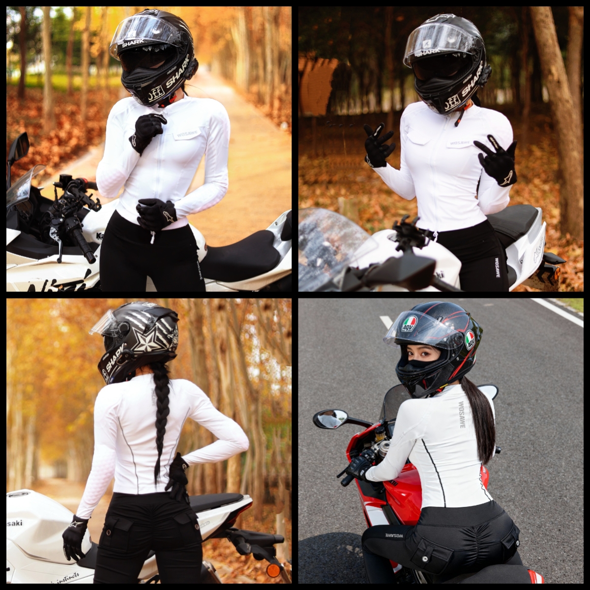 WOSAWE Women Motorcycle Jacket - Motorcycle Gear Full Suit ulasan dan harga