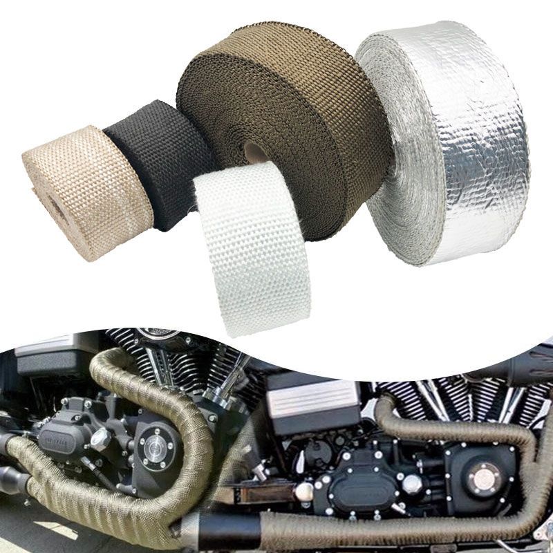 NEW*5M  Titanium/Black Exhaust - Exhaust Wrap Titanium ulasan dan harga